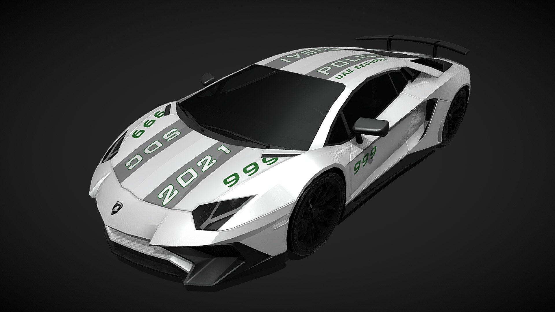 Lamborghini Aventador SV POLICE DUBAI 3d model