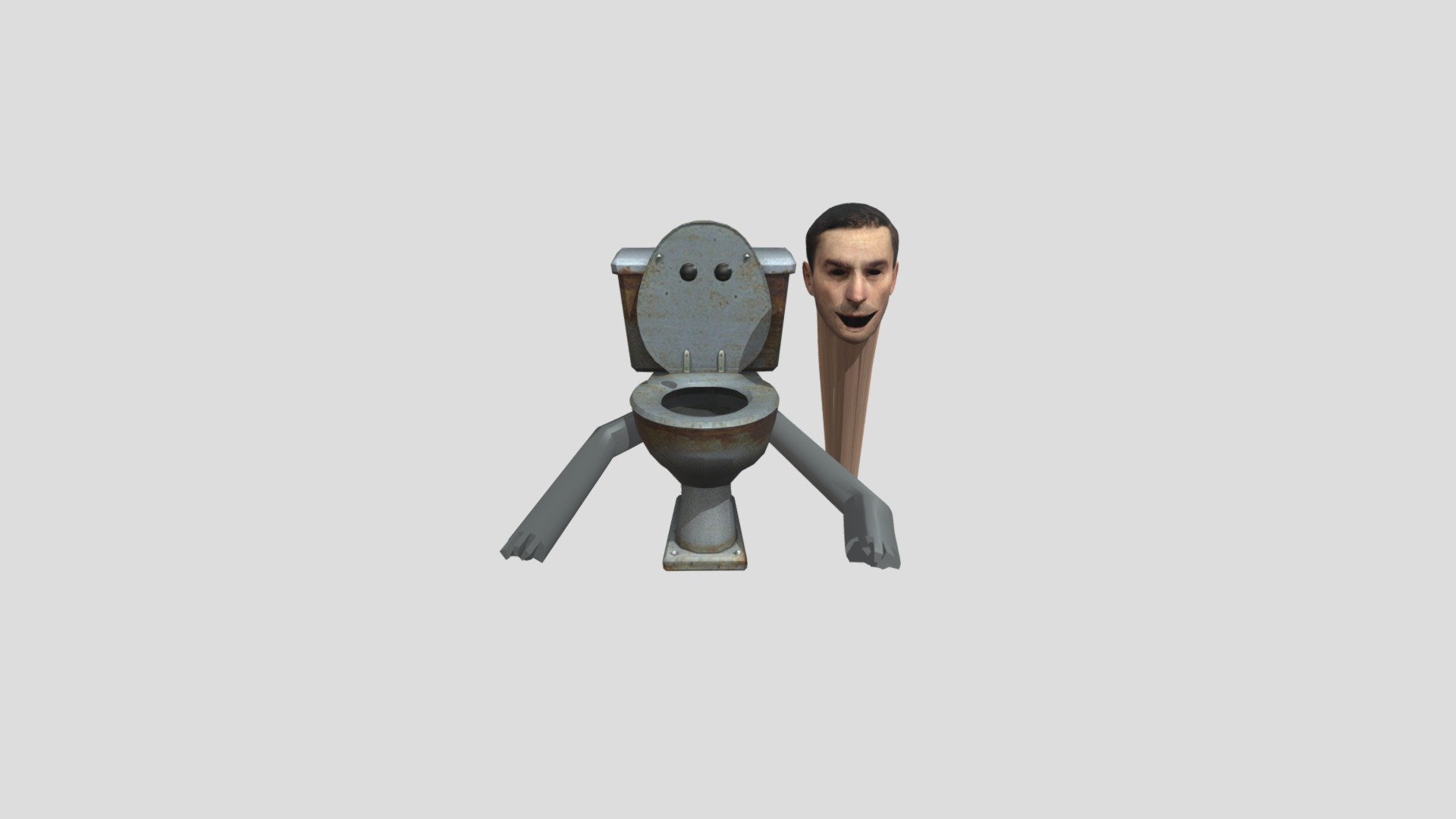 Skibidi toilet claw 3d model