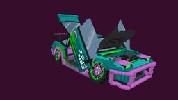 VOXEL ART nissan 240sx custom drift edition