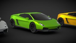 Sport Car Low Poly