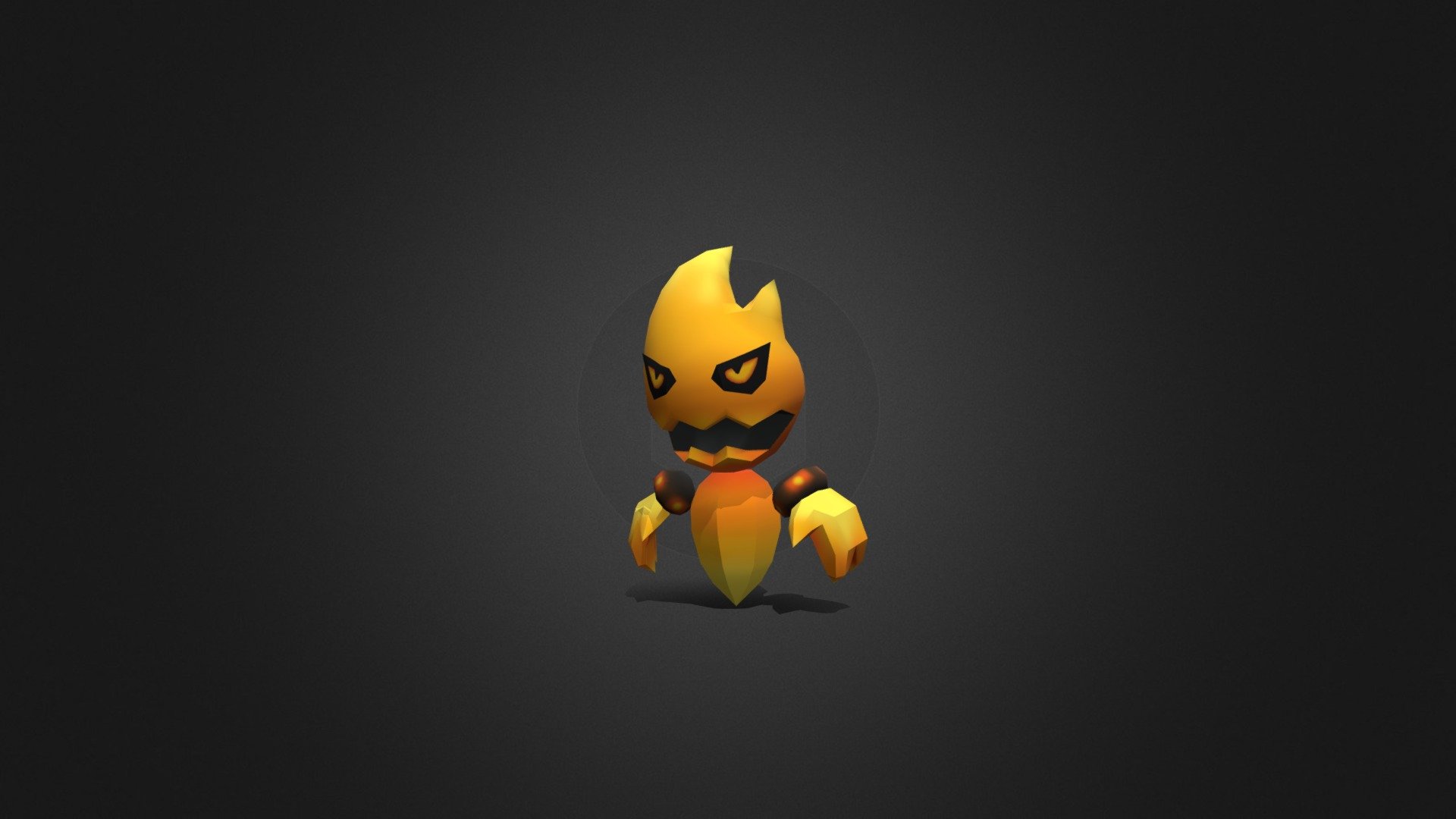 Low Poly Tiny Fire Flame Enemies Evolution Pack 3d model