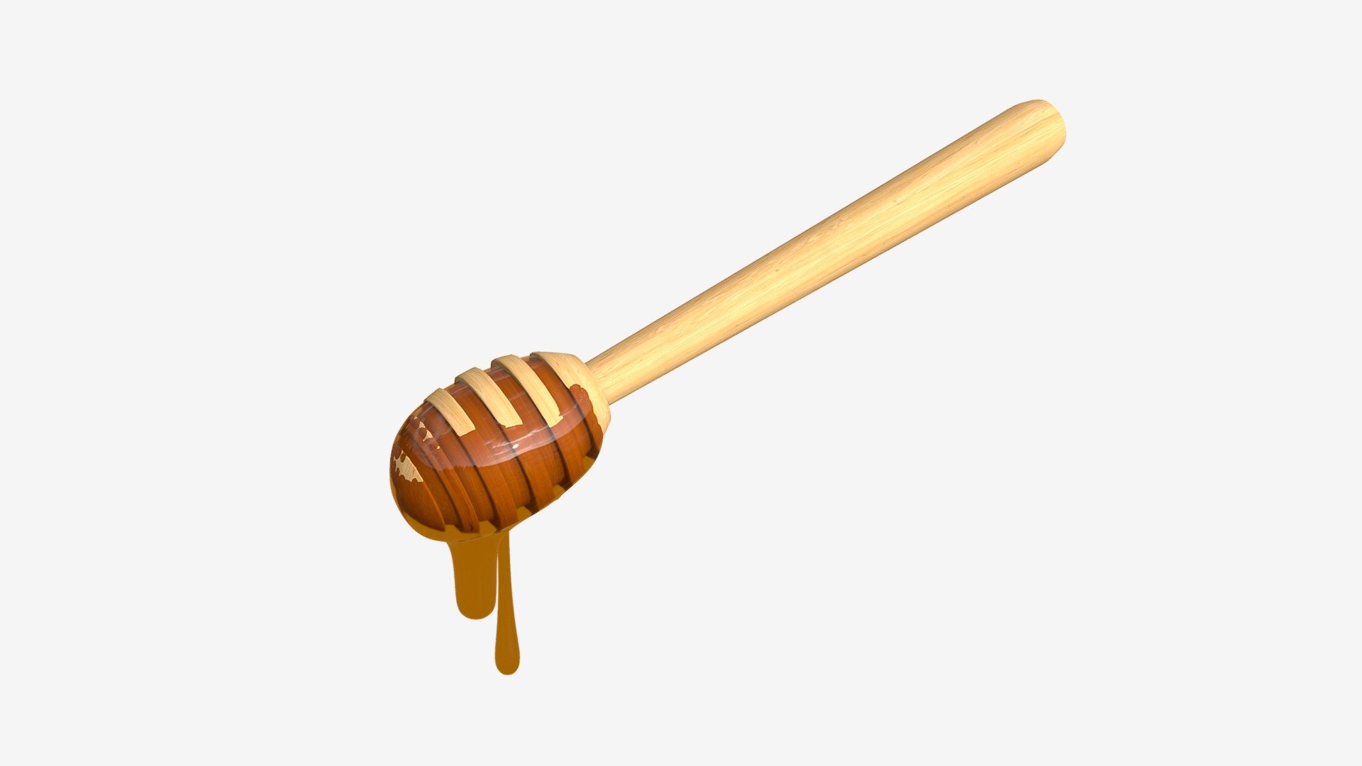 Honey Spoon Dripper with Honey 3d model