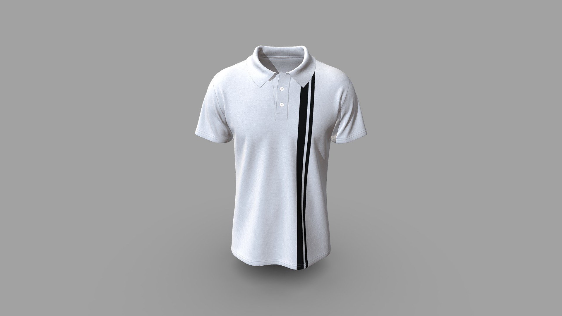 Mens Knit Fashion Polo Clothing 3d model