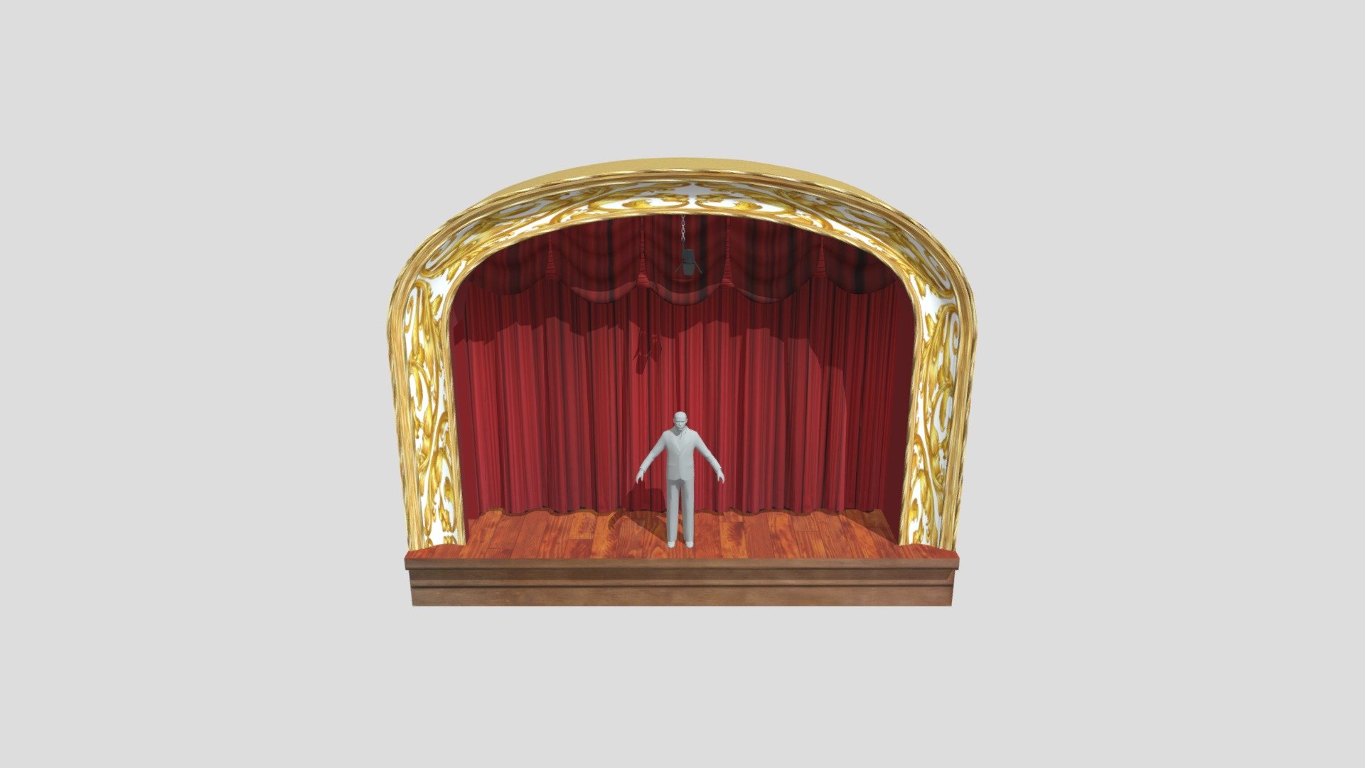 Curtain theater scenery 3d model