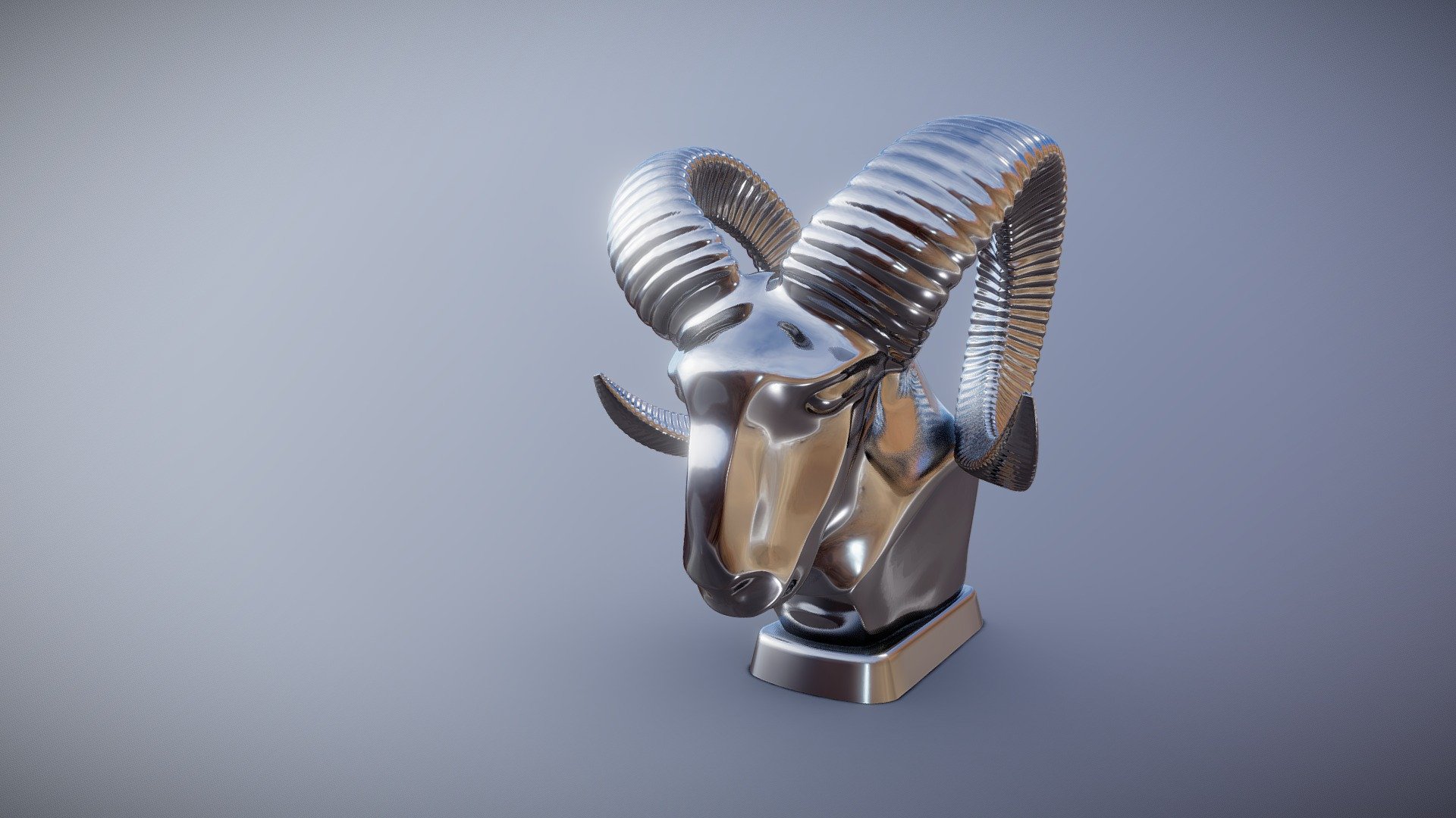 Doodge Ram hood ornament 3d model