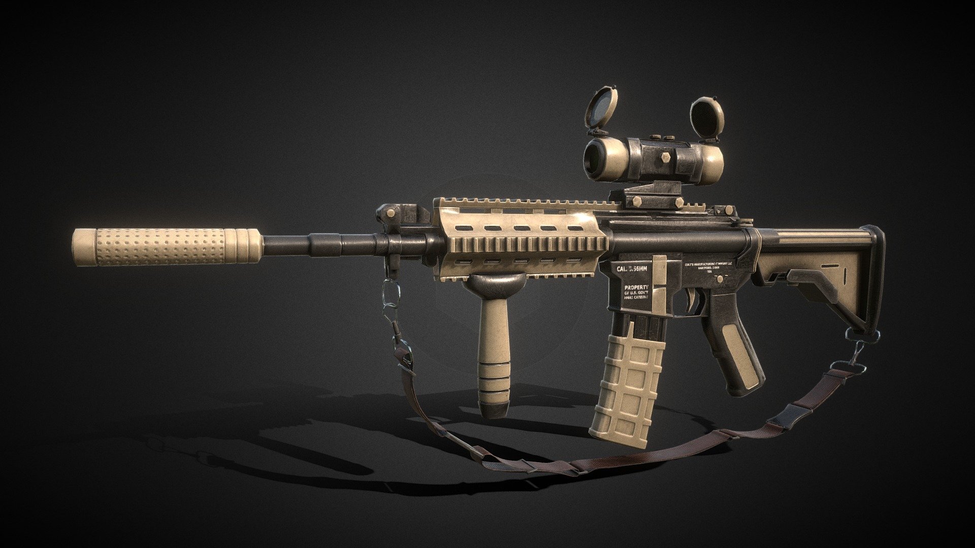 Custom_M4 3d model