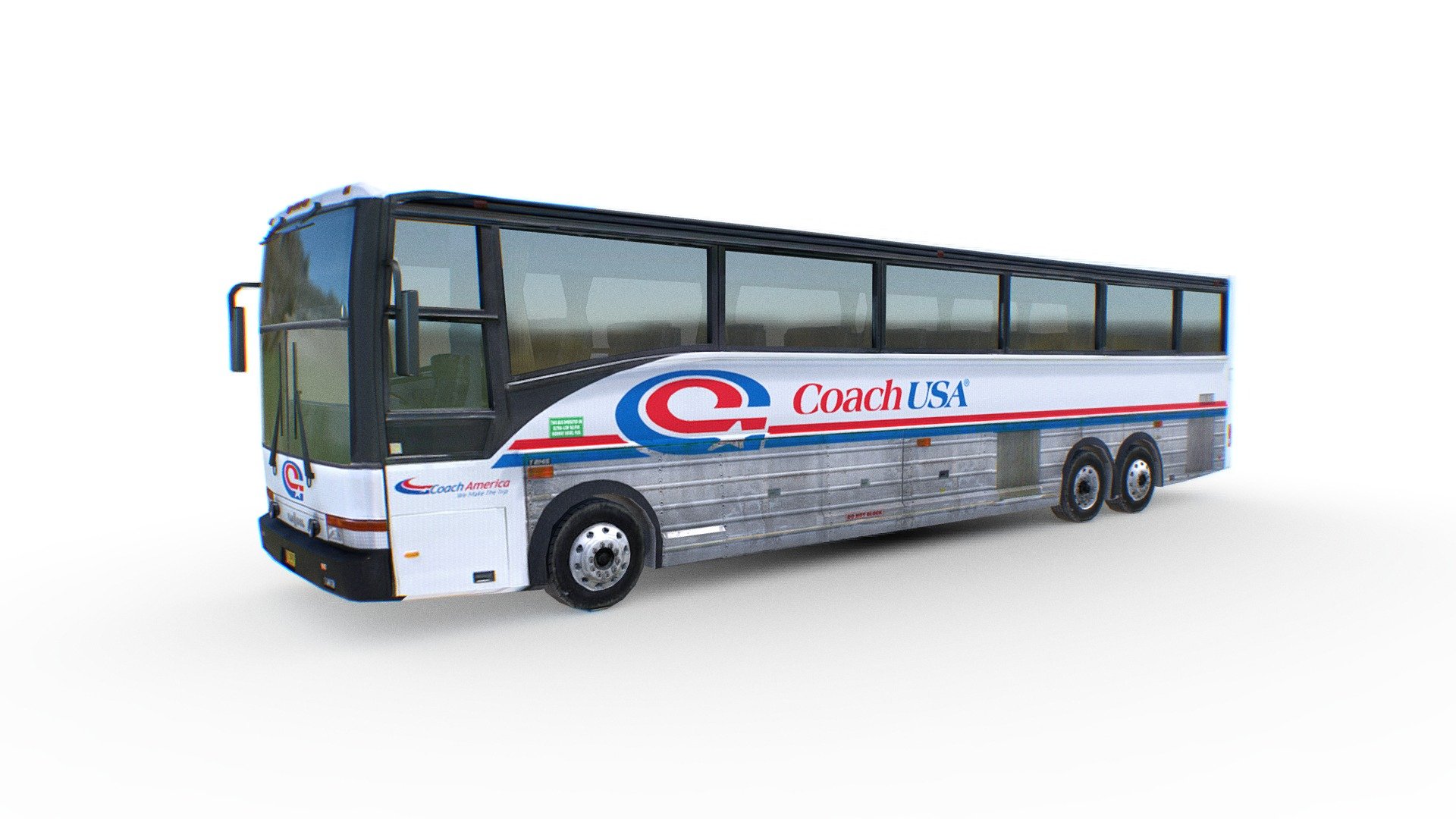 Van Hool Coach USA Retro Bus 3d model