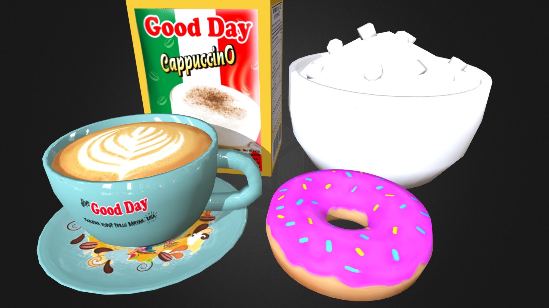 {WIP} Good Day Coffee Indonesia 3d model