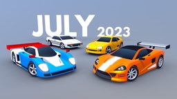 #July2023, Low Poly Cars