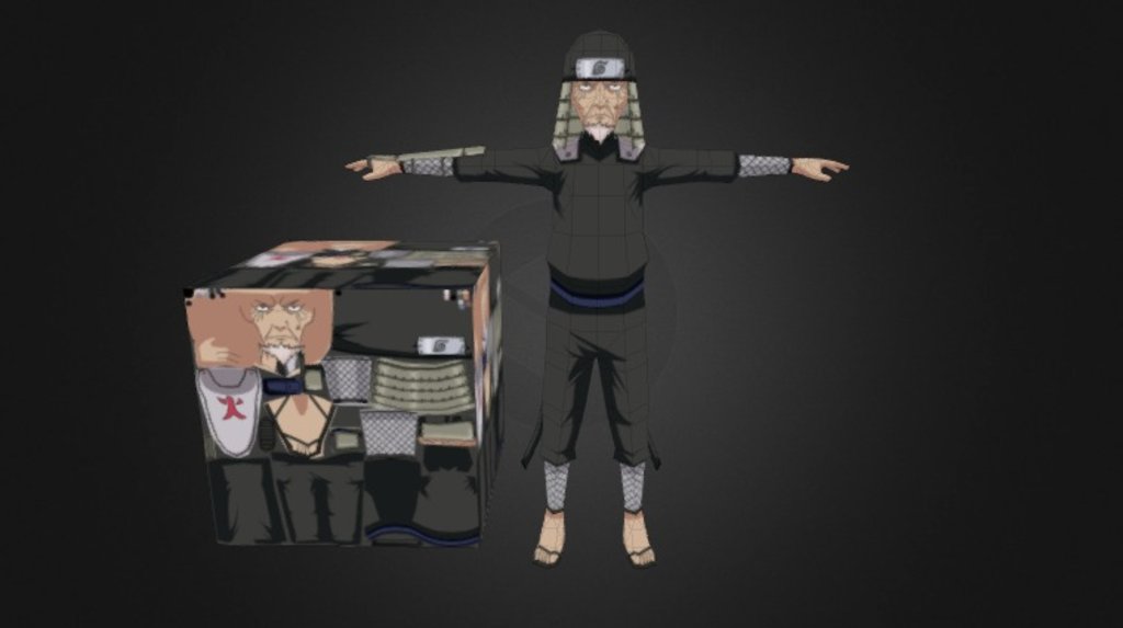 Low Polygon Anime 3d model