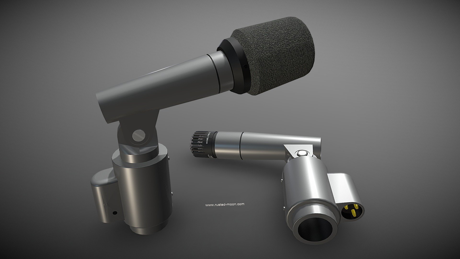 Shure SM-56 Vocalist Microphone 3d model