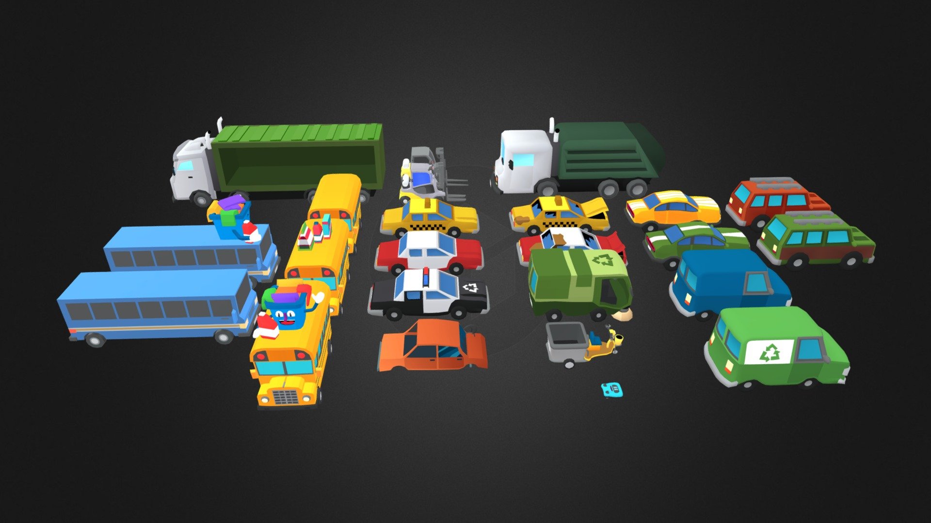 Vehicles Pack 3d model