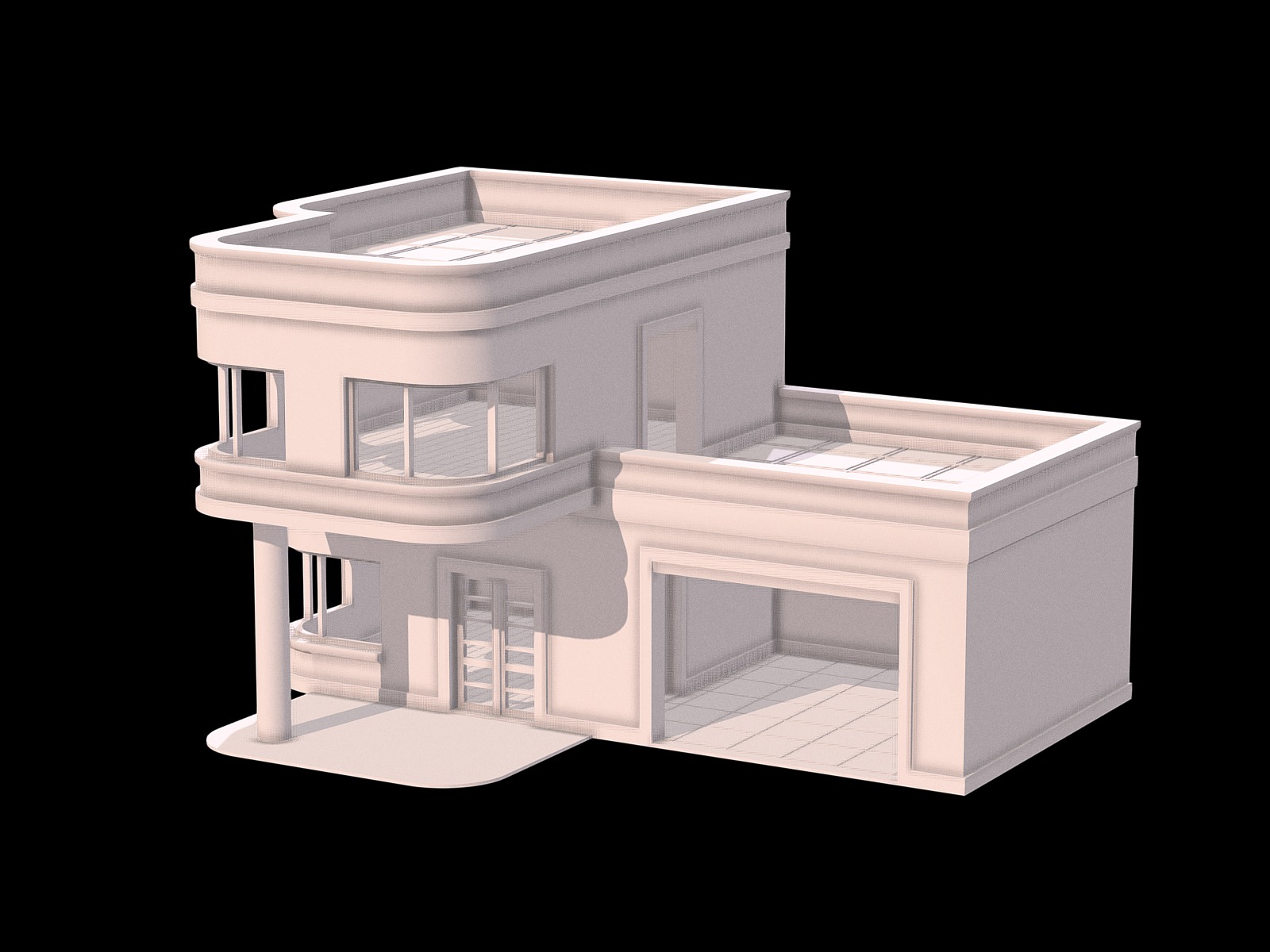 SFB-AD1 Building for 28mm wargames scenery 3d model