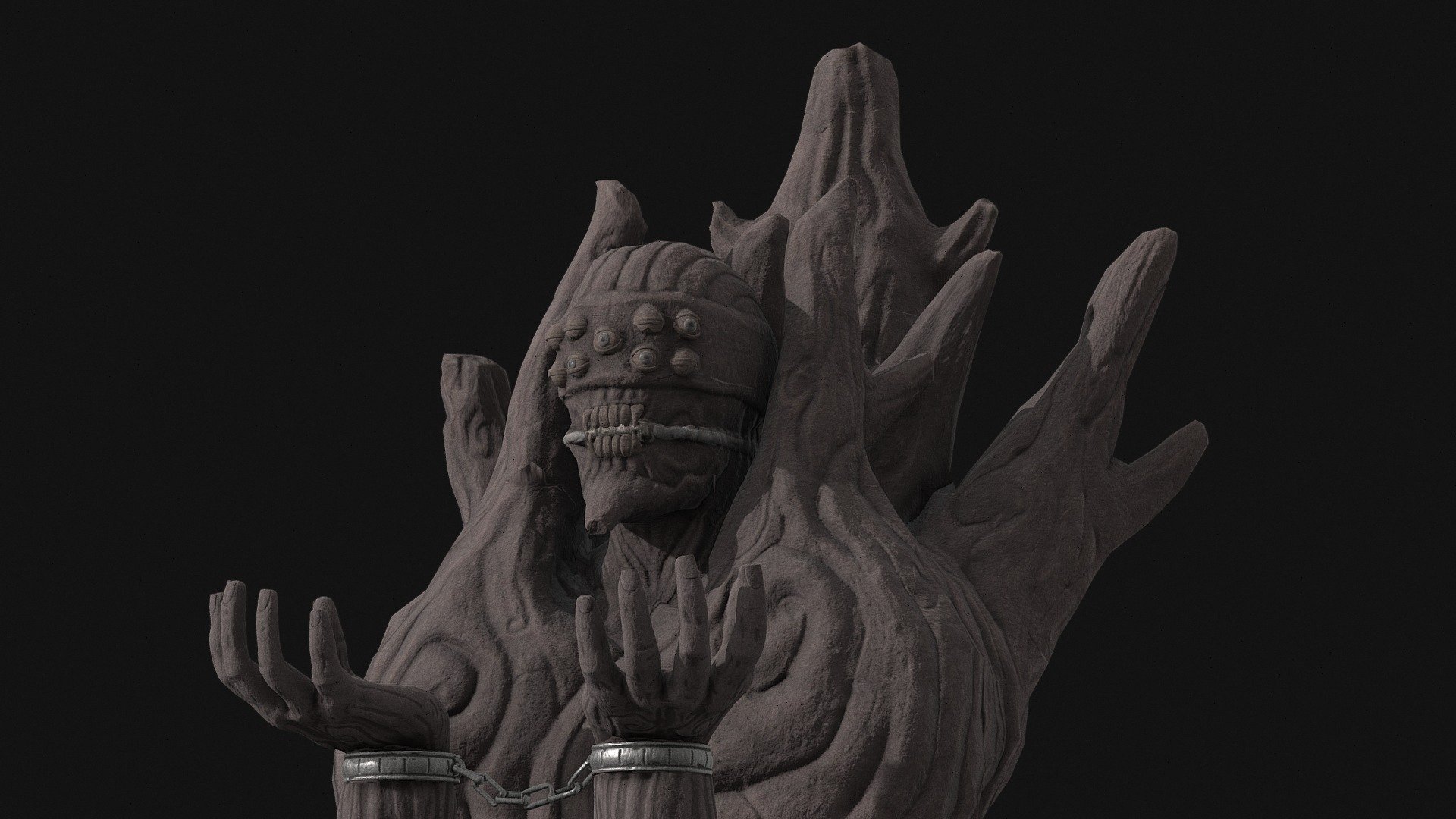 Gedo Mazo Akatsuki Statue 3d model