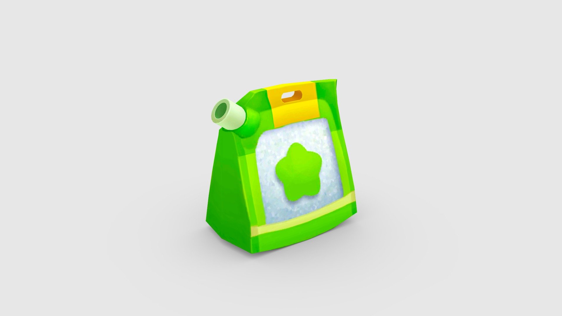 A bag of white sugar 3d model