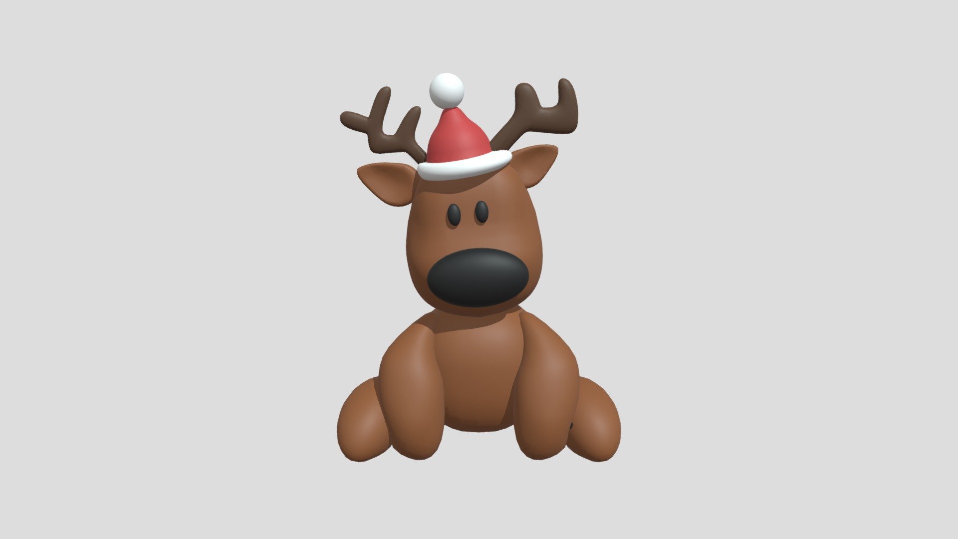 toy tedy christmas deer 3d model