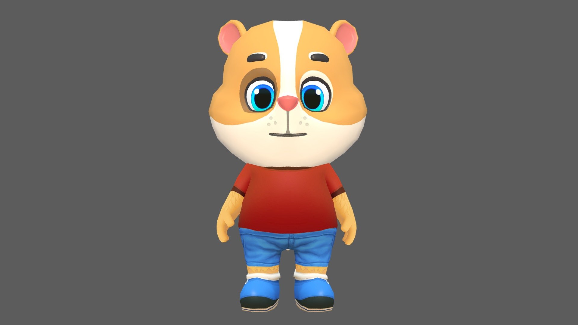 Hamster Guinea Pig Mouse Animated Rigged 3d model