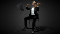 3D Scan Man Musician 029