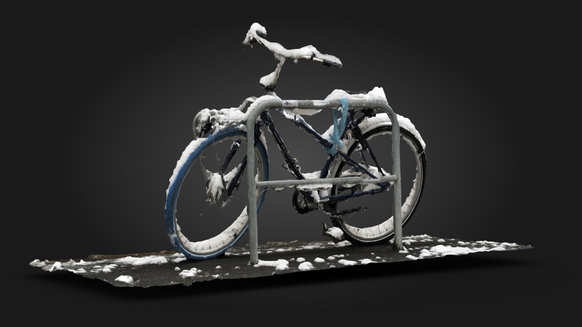 Cruiser Bike Under Snow 3d model