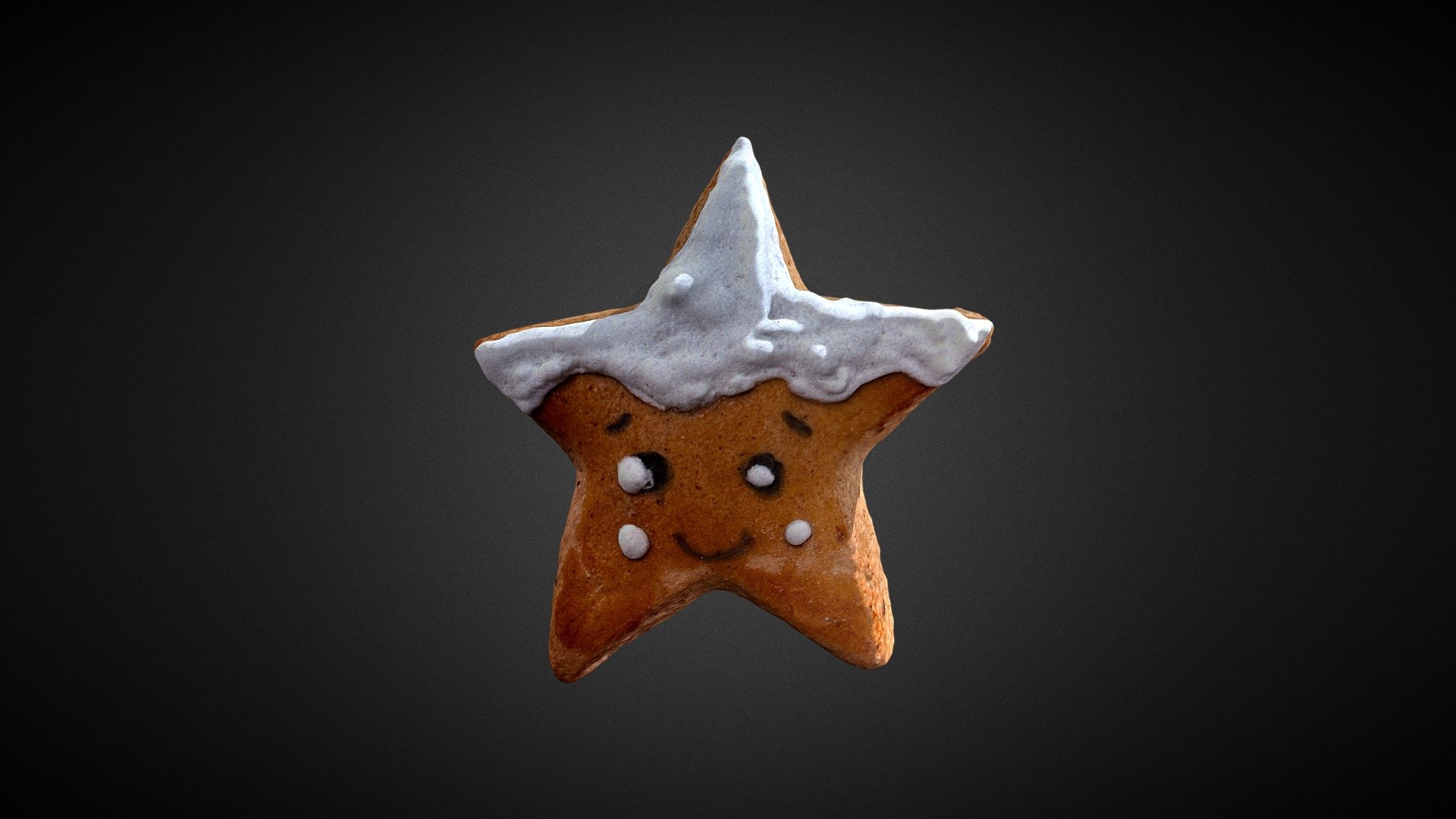 Gingerbread Star (white) 3d model