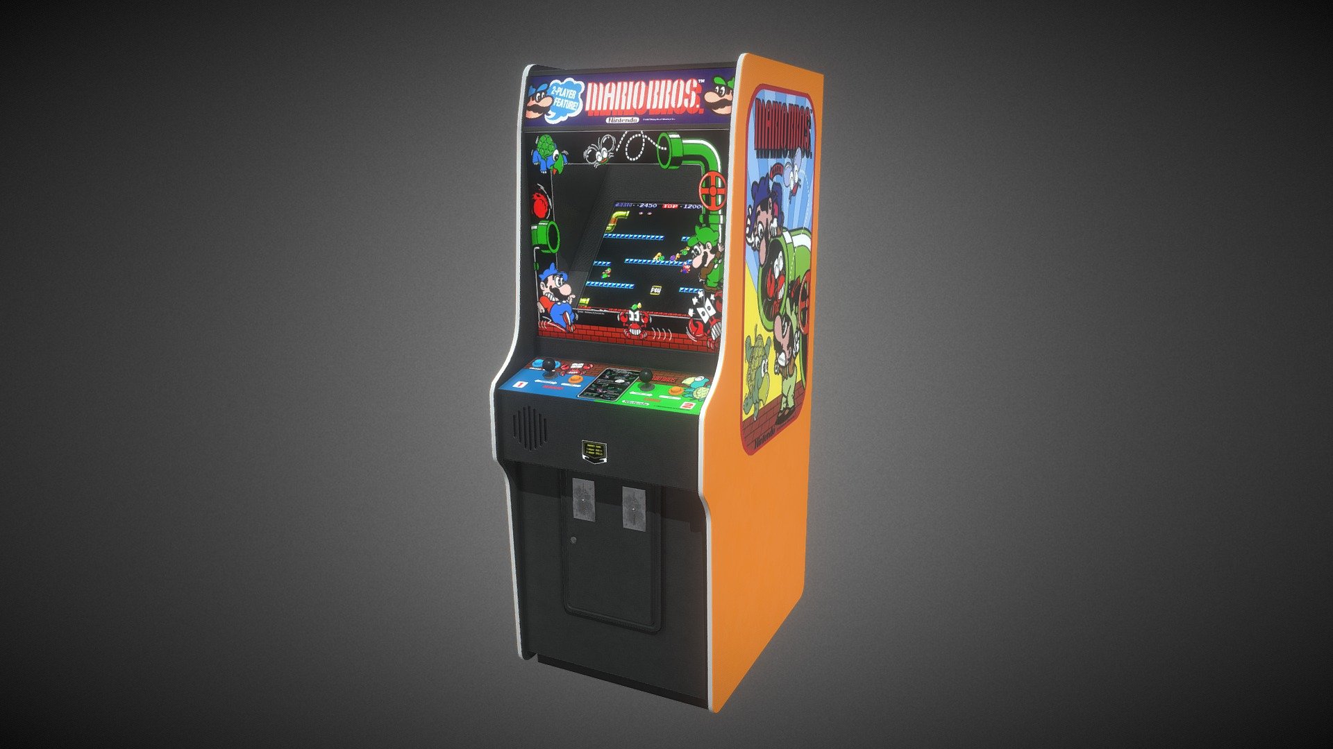 Arcade machine Mario Bros 3d model