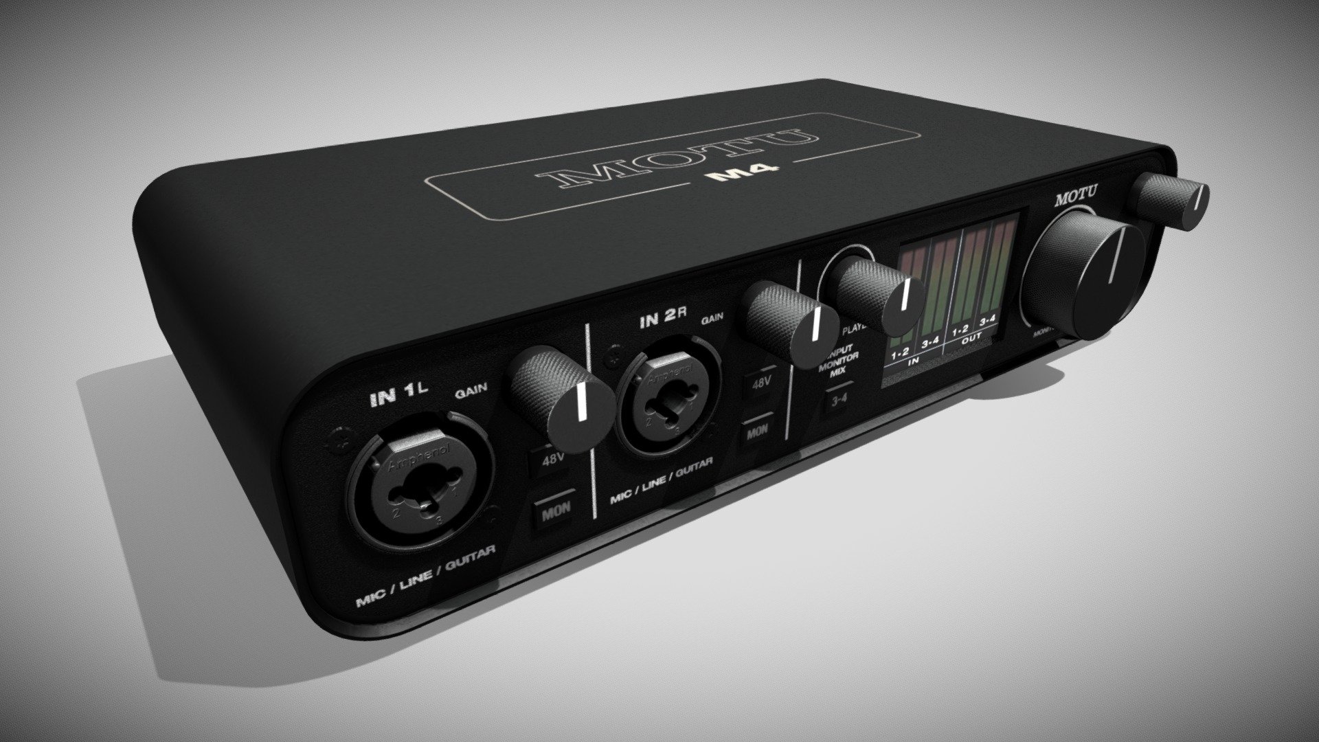 MOTU M4 audio interface 3d model