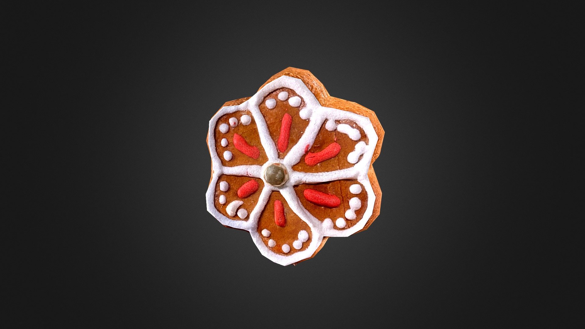 Gingerbread Flower (LowPoly) 3d model