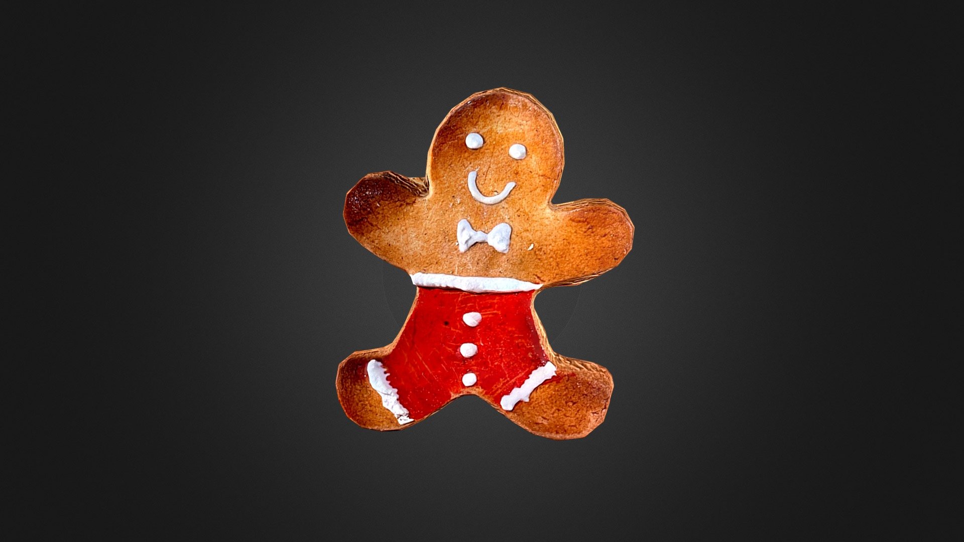 Gingerbread Boy 4 (LowPoly) 3d model