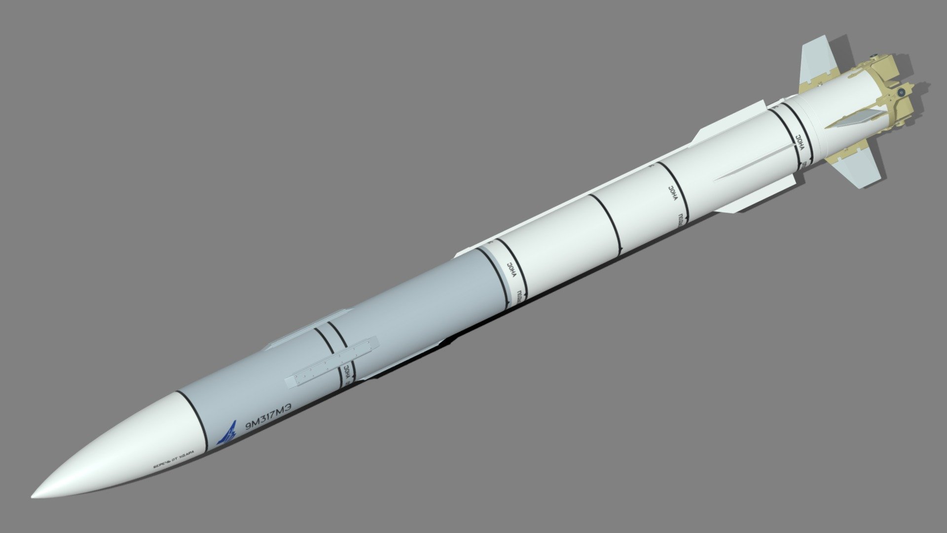 9M317ME missile (FBX) 3d model