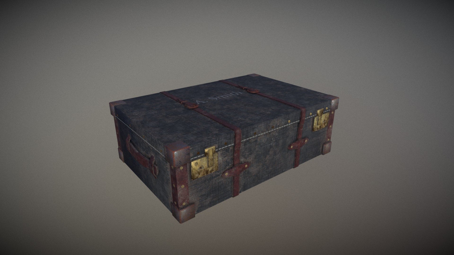 The old abandoned luggage of A. Smith. 3d model