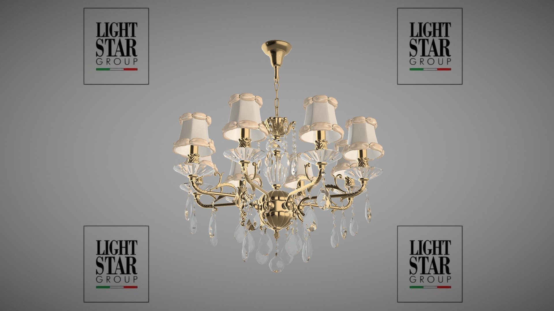 701081 Fiocco Osgona chandelier 3d model