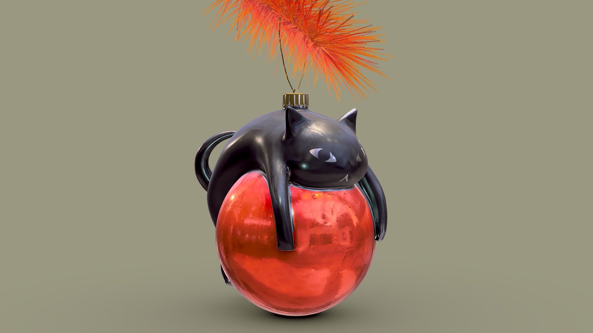 Cat ornament 3d model