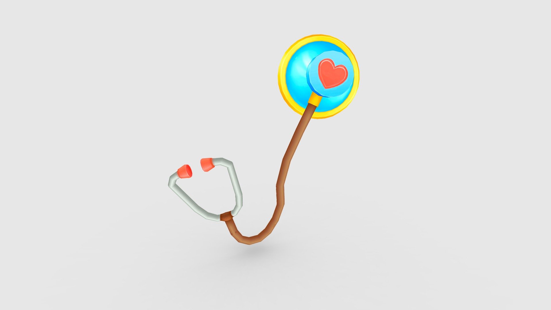 Cartoon stethoscope 3d model