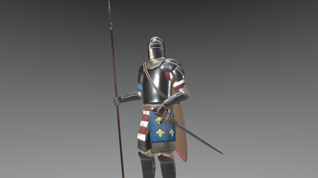 Knight of I. Charles of Hungary 3d model