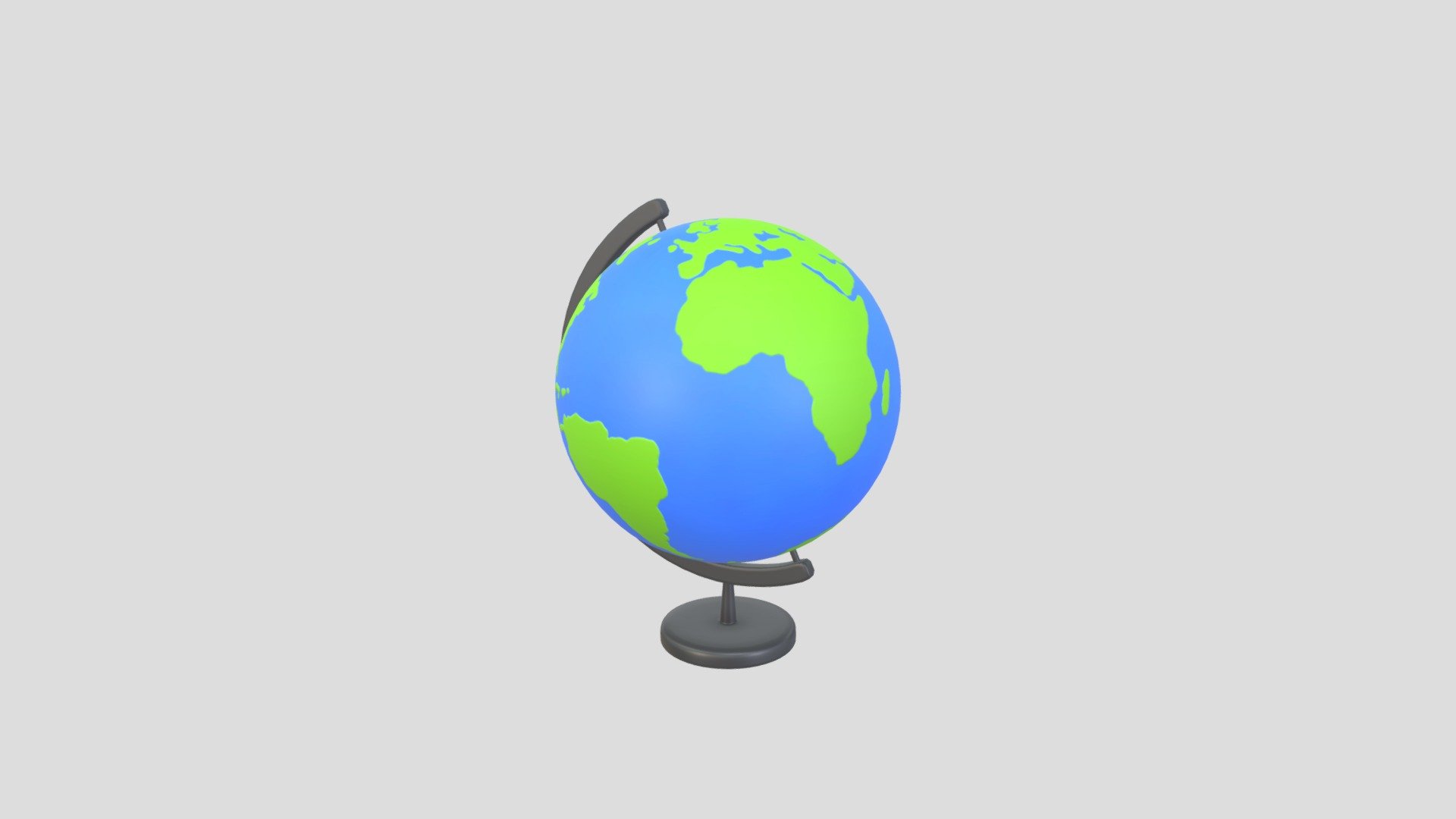 Cartoon Globe 3d model