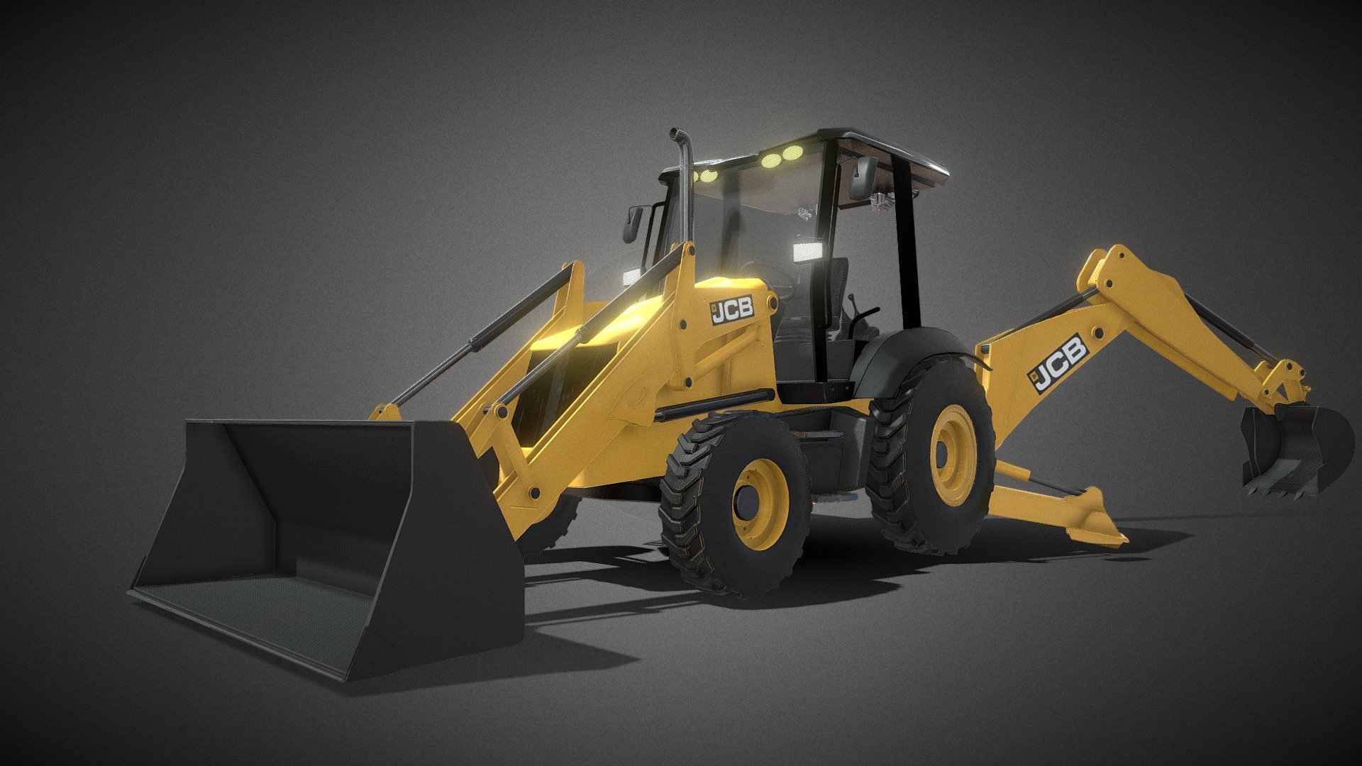 3CX-14 backhoe loader 3d model