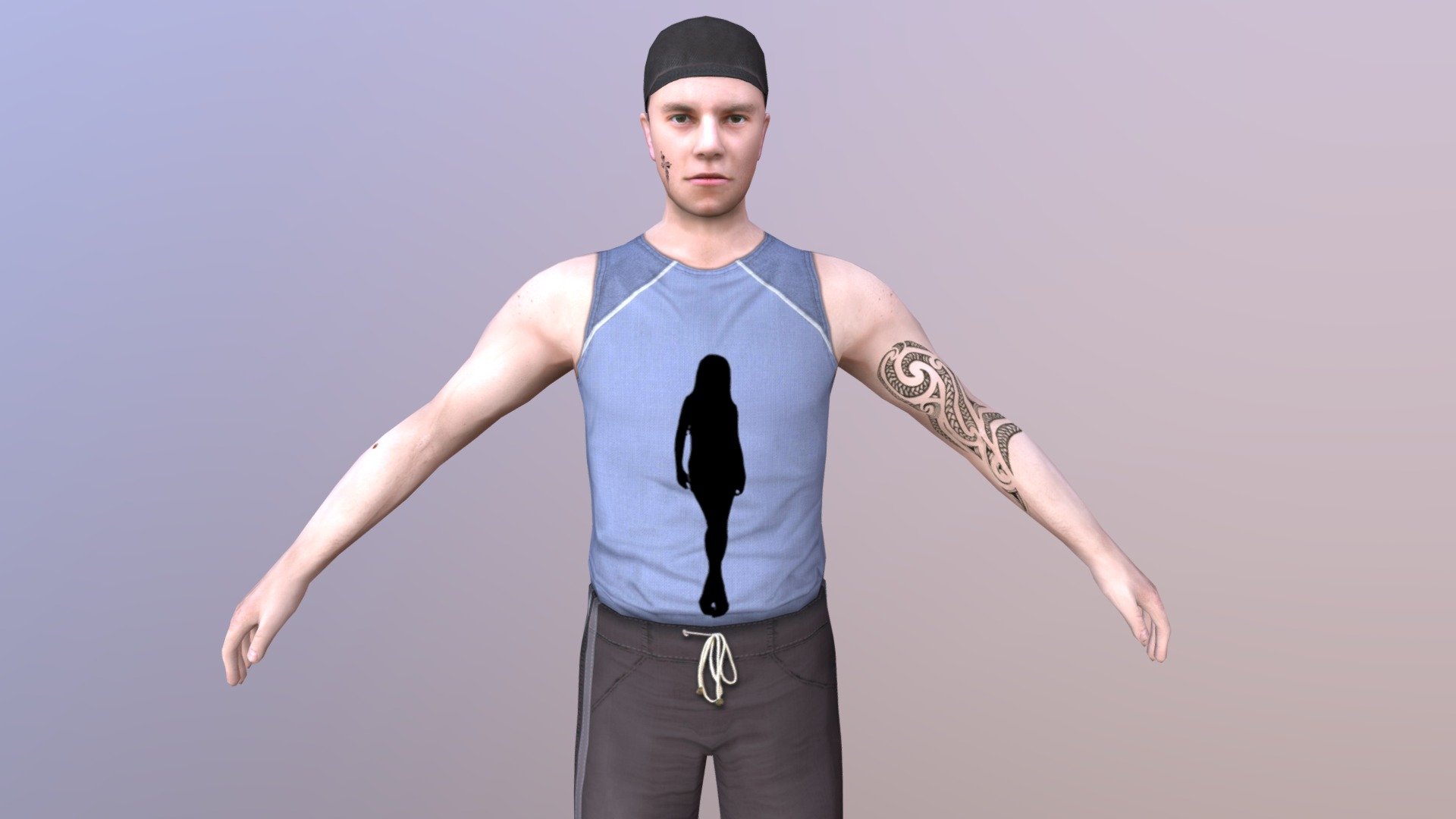 MAN 12 -WITH 250 ANIMATIONS 3d model