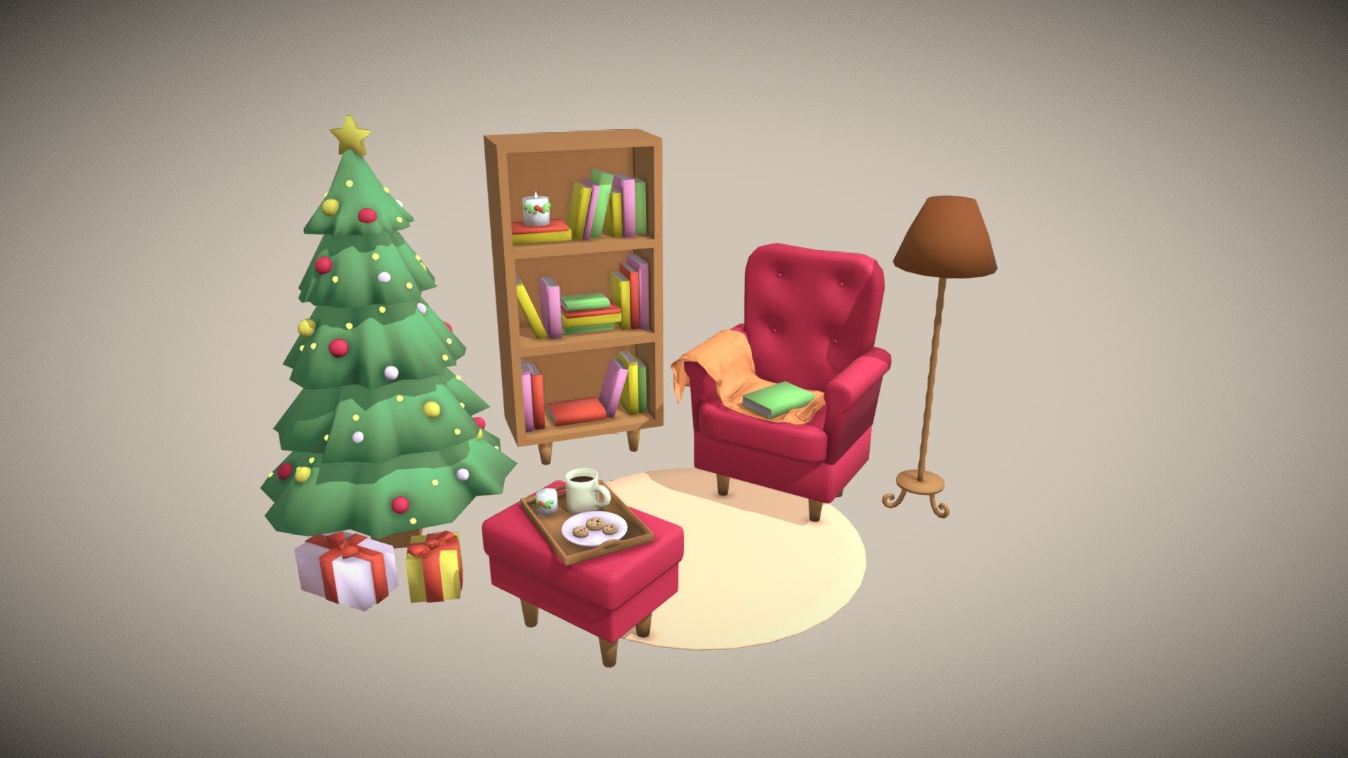 Christmas scene 3d model