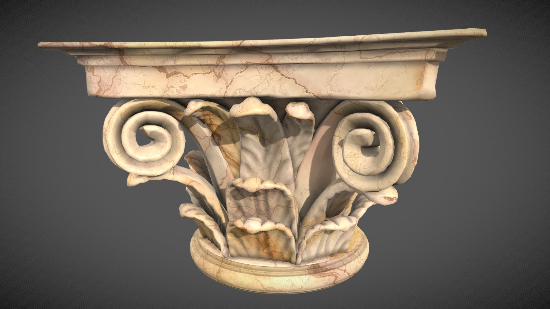 Ancient Roman Pillar Capital 3d model