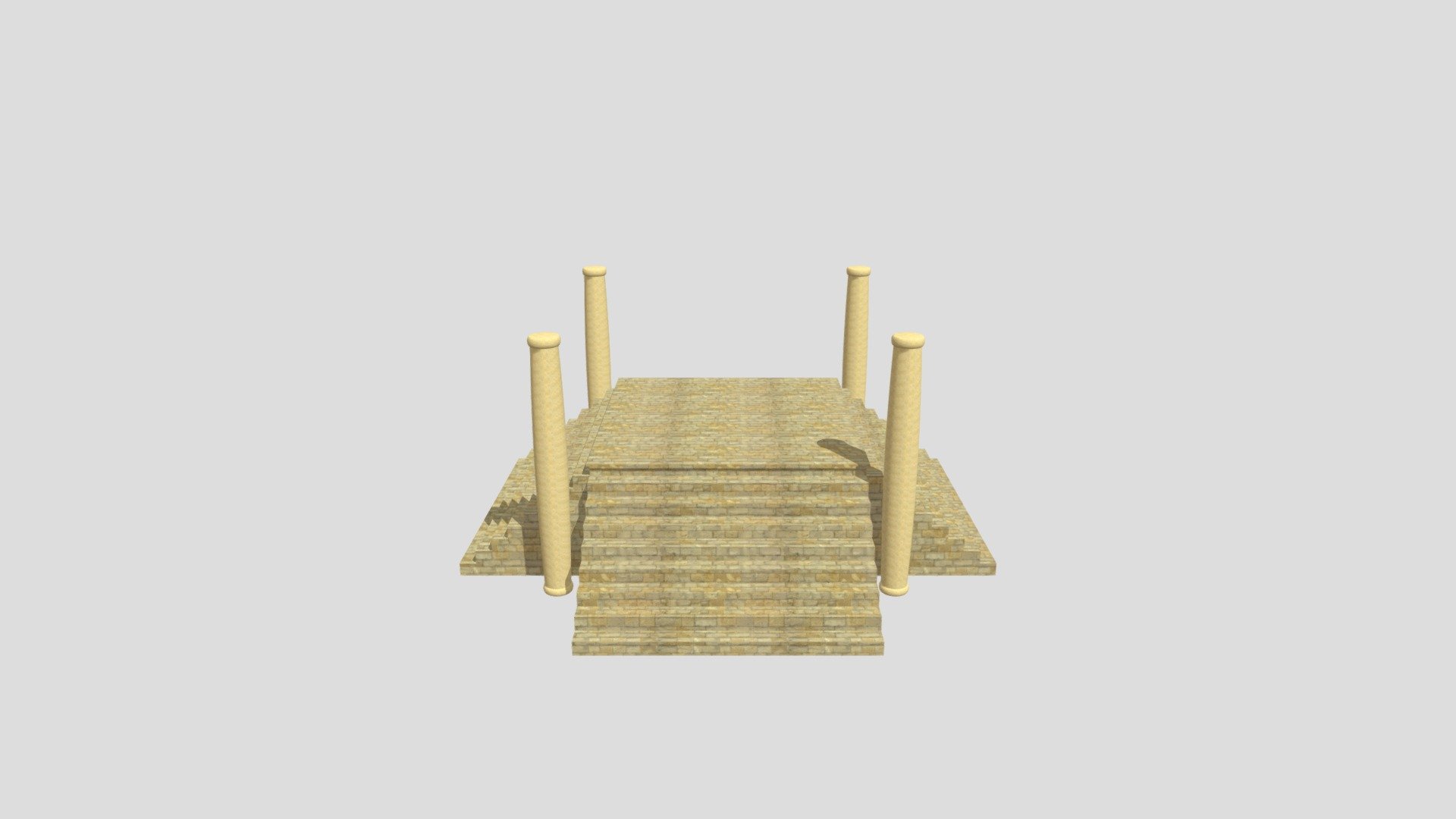 Egyptian Grand Steps 3d model