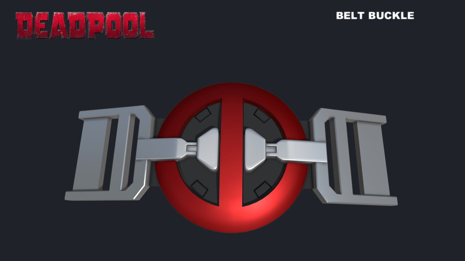 Deadpool buckle 3d model