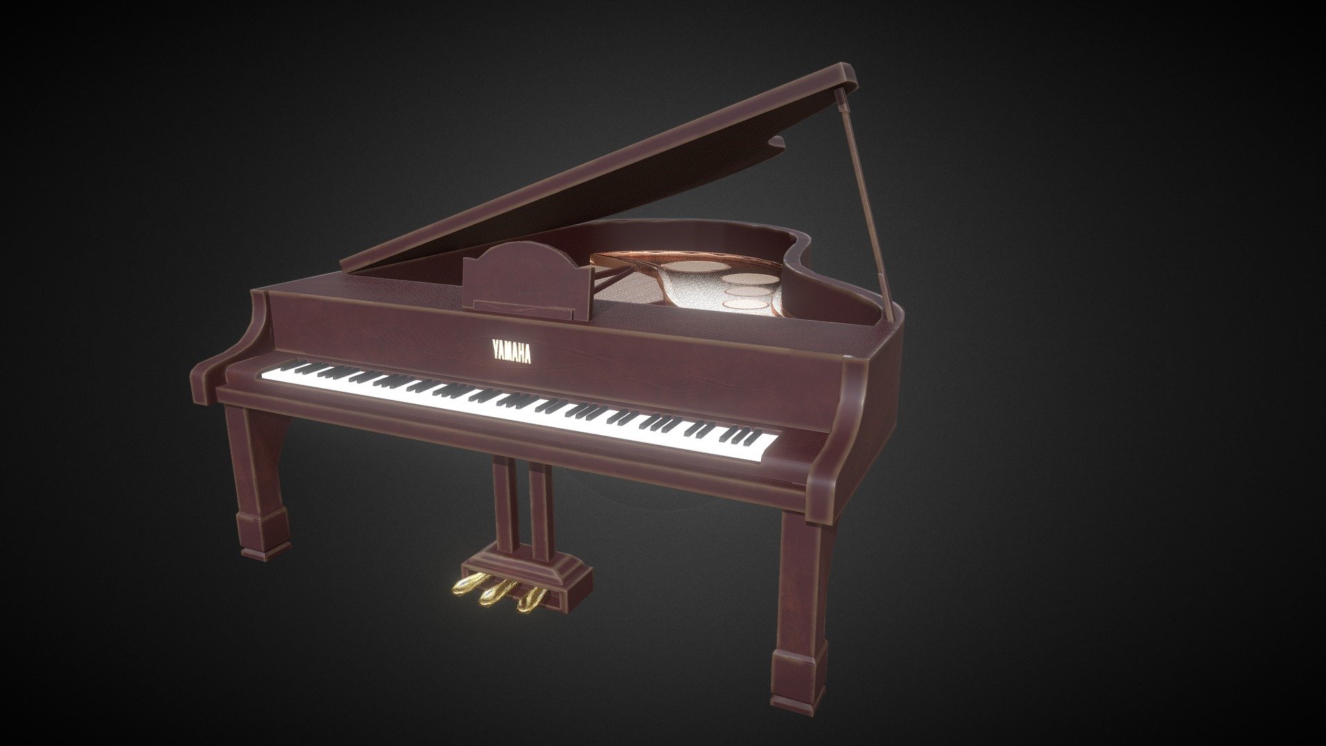 Stylized Grand Piano 3d model