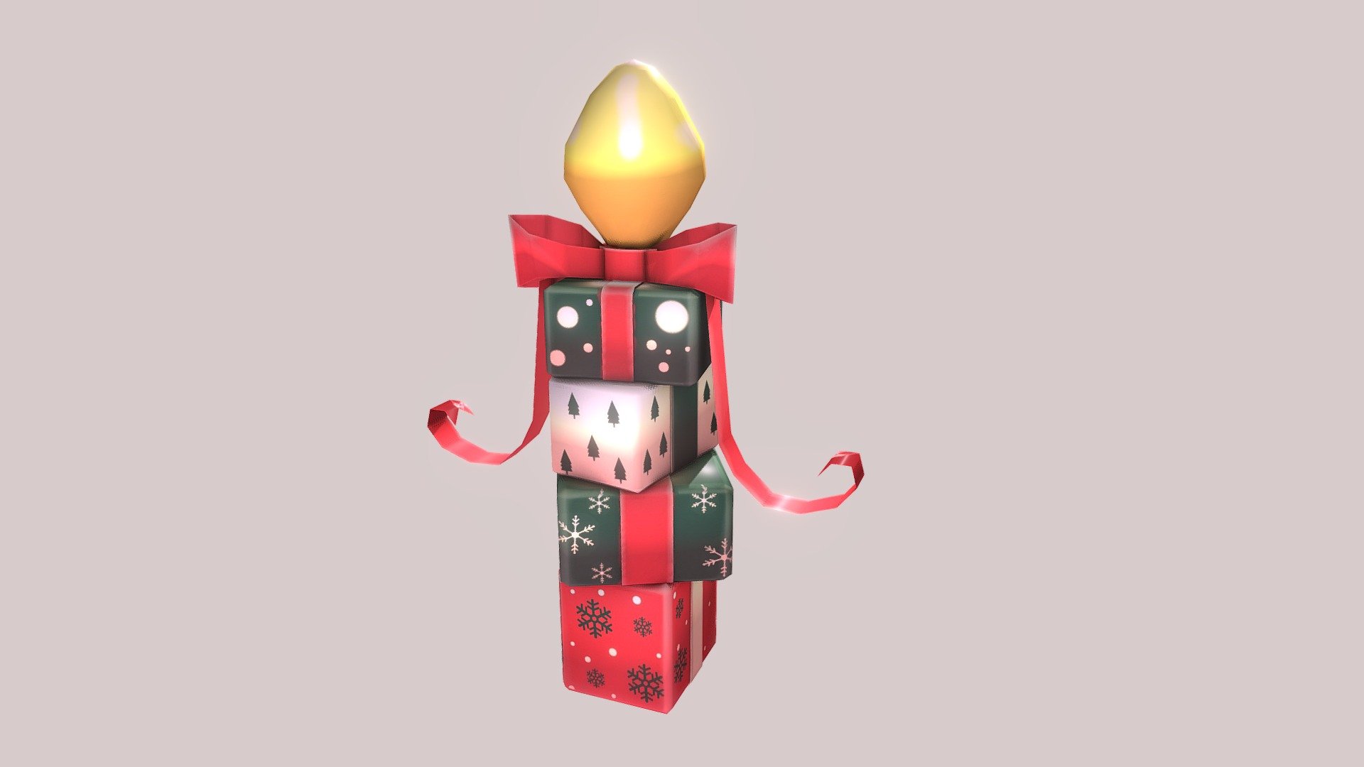 Christmas Present Lamp 3d model