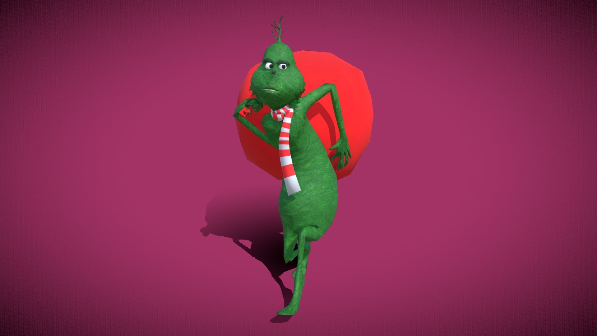 The Grinch Low Poly 3d model