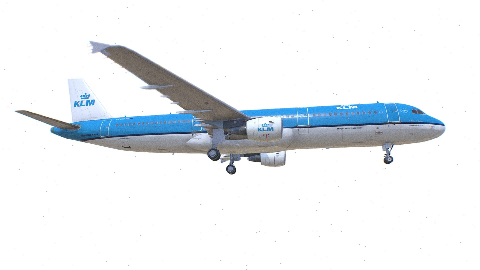 Airbus A-321 KLM Royal Dutch Airlines 3d model