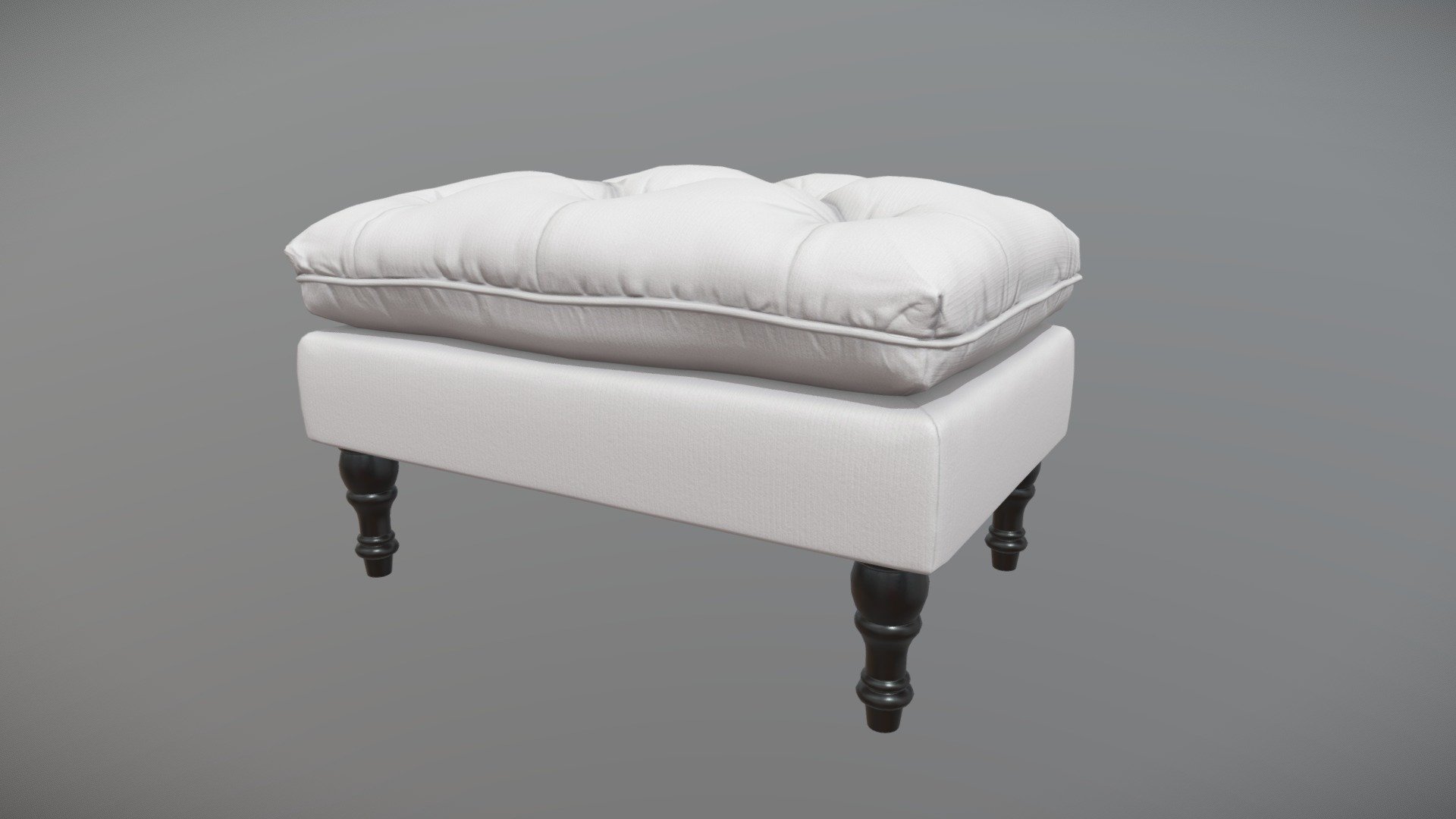 Fabric Ottoman 3d model