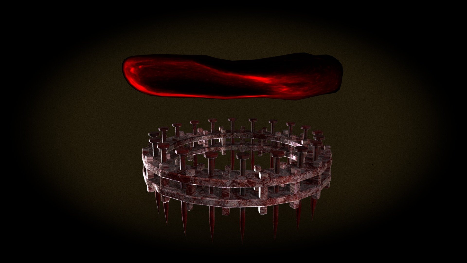 Nail Crown and blood halo 3d model