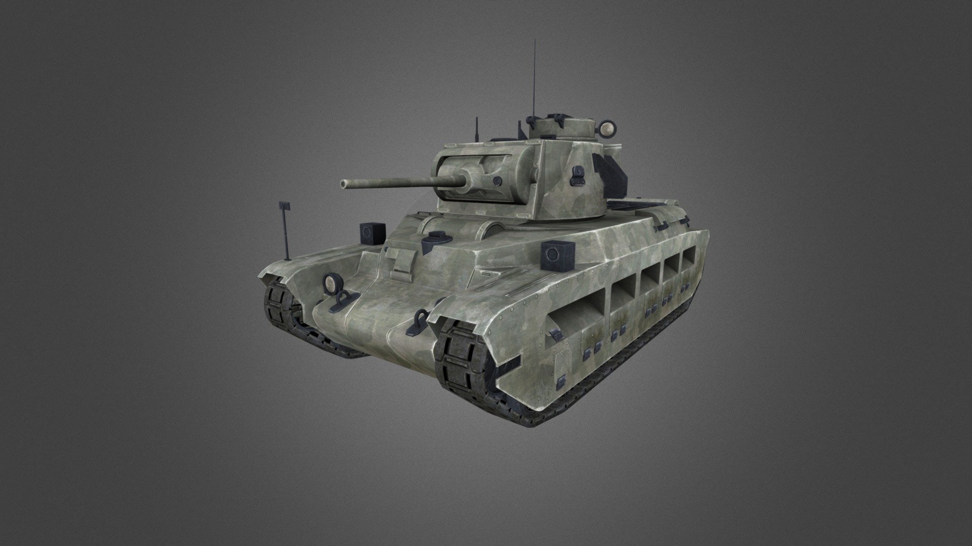 A12 Matilda II Tank 3d model