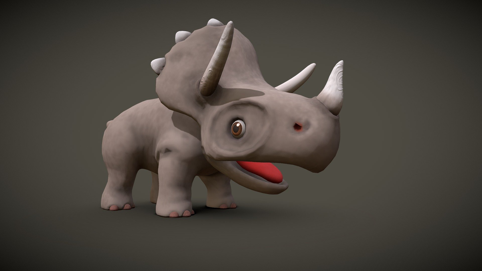 cartoon stego 3d model