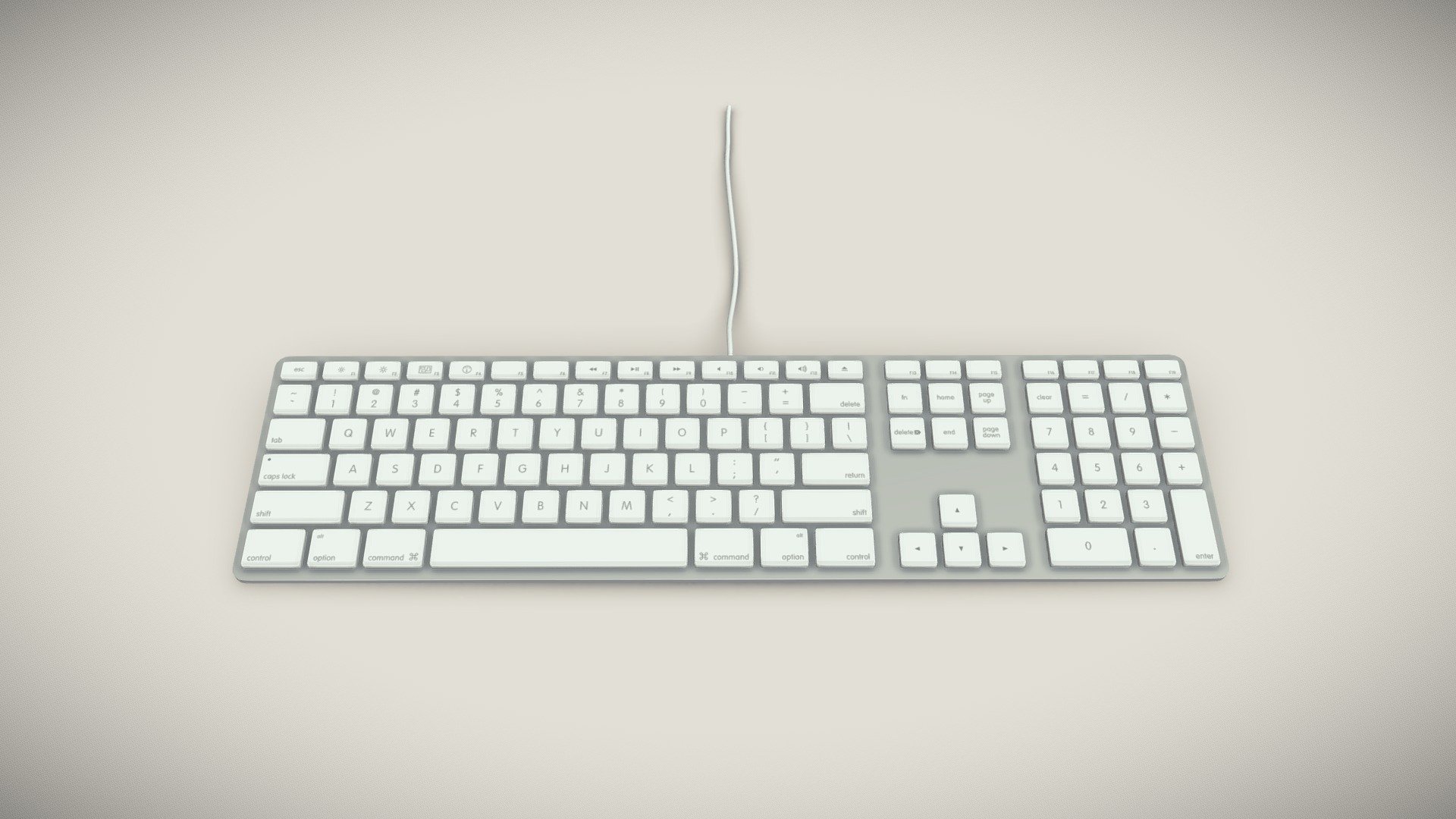 Apple Keyboard MB110 3d model